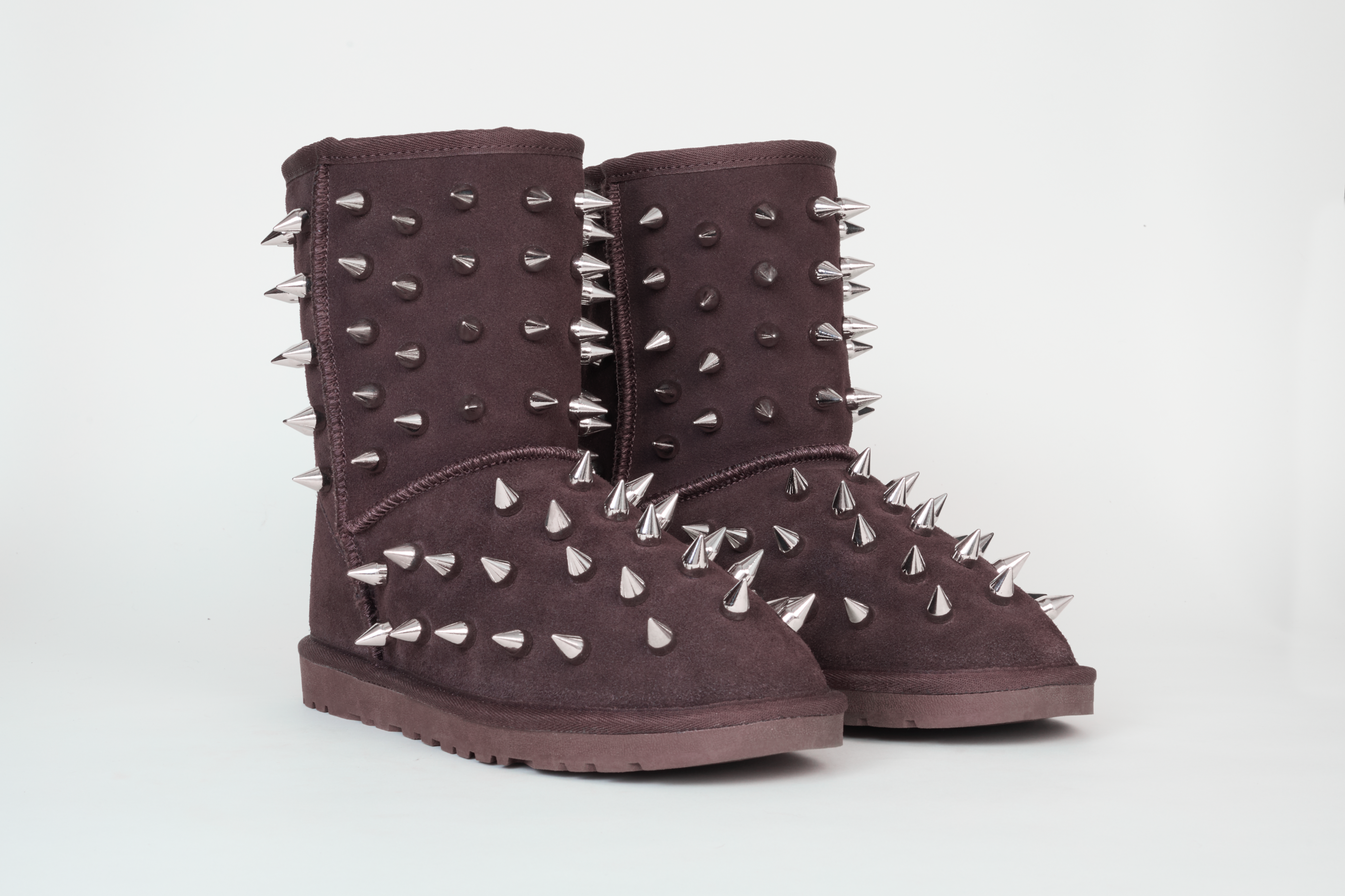 prngrphy Studded Suede Boot XL - CHOCOLATE BROWN image 5