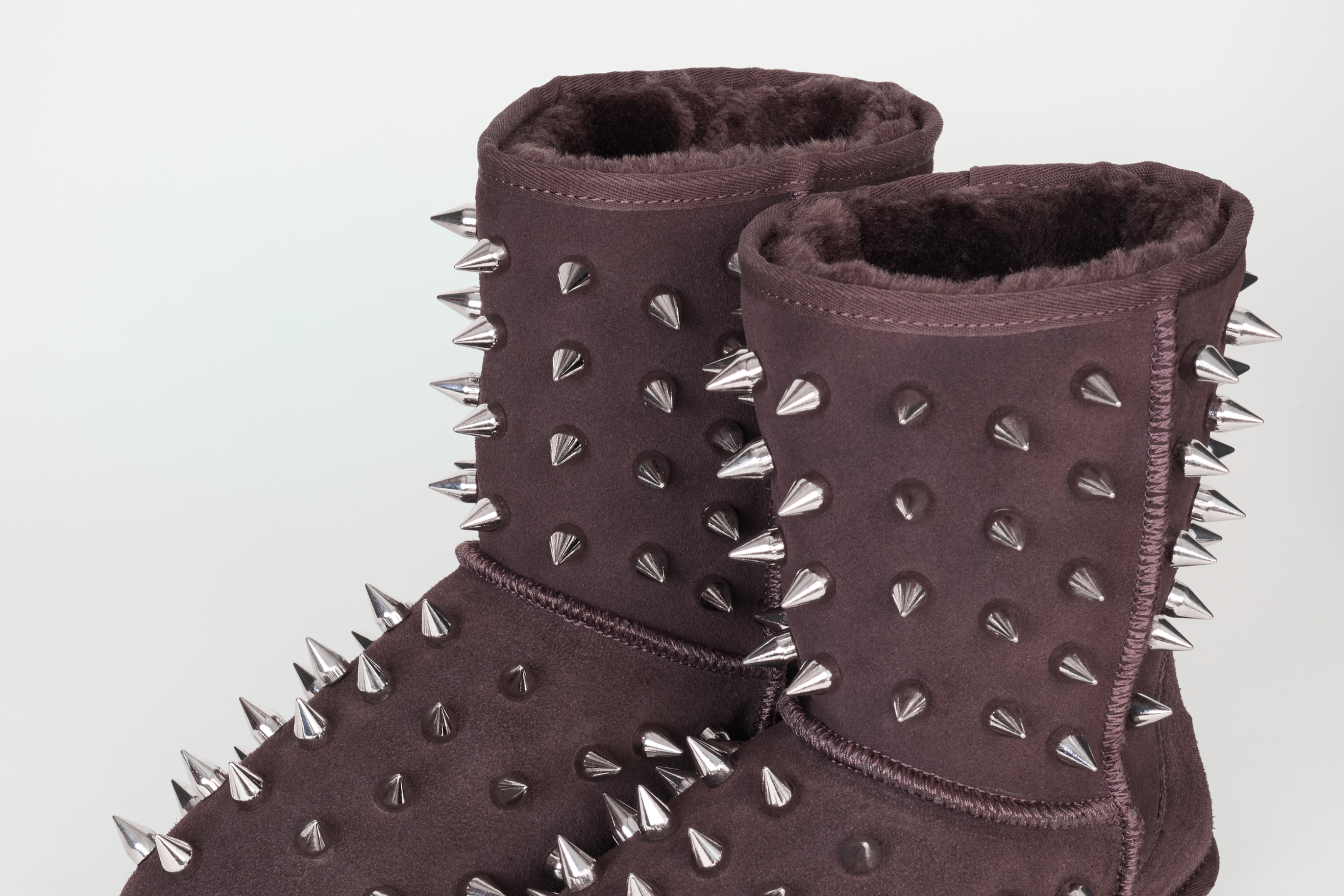 prngrphy Studded Suede Boot XL - CHOCOLATE BROWN image 6