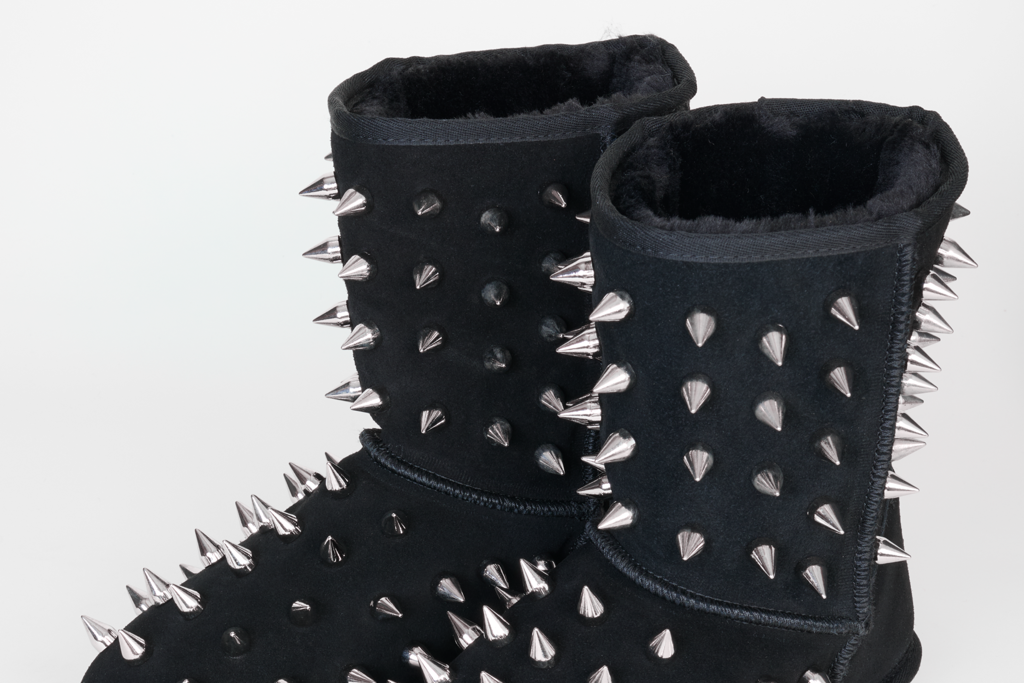 prngrphy Studded Suede Boot XL - ULTRA BLACK image 6