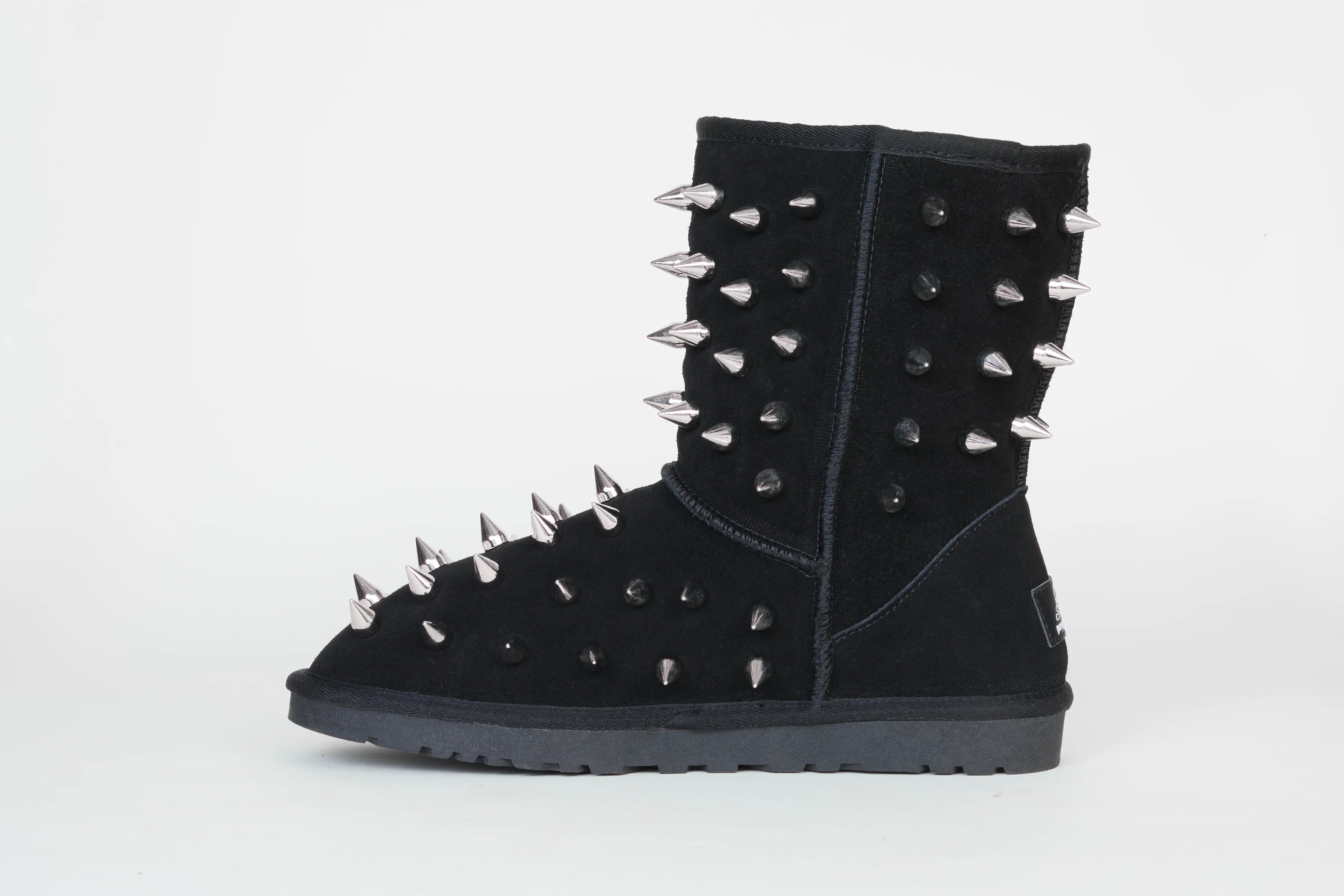 prngrphy Studded Suede Boot XL - ULTRA BLACK image 3