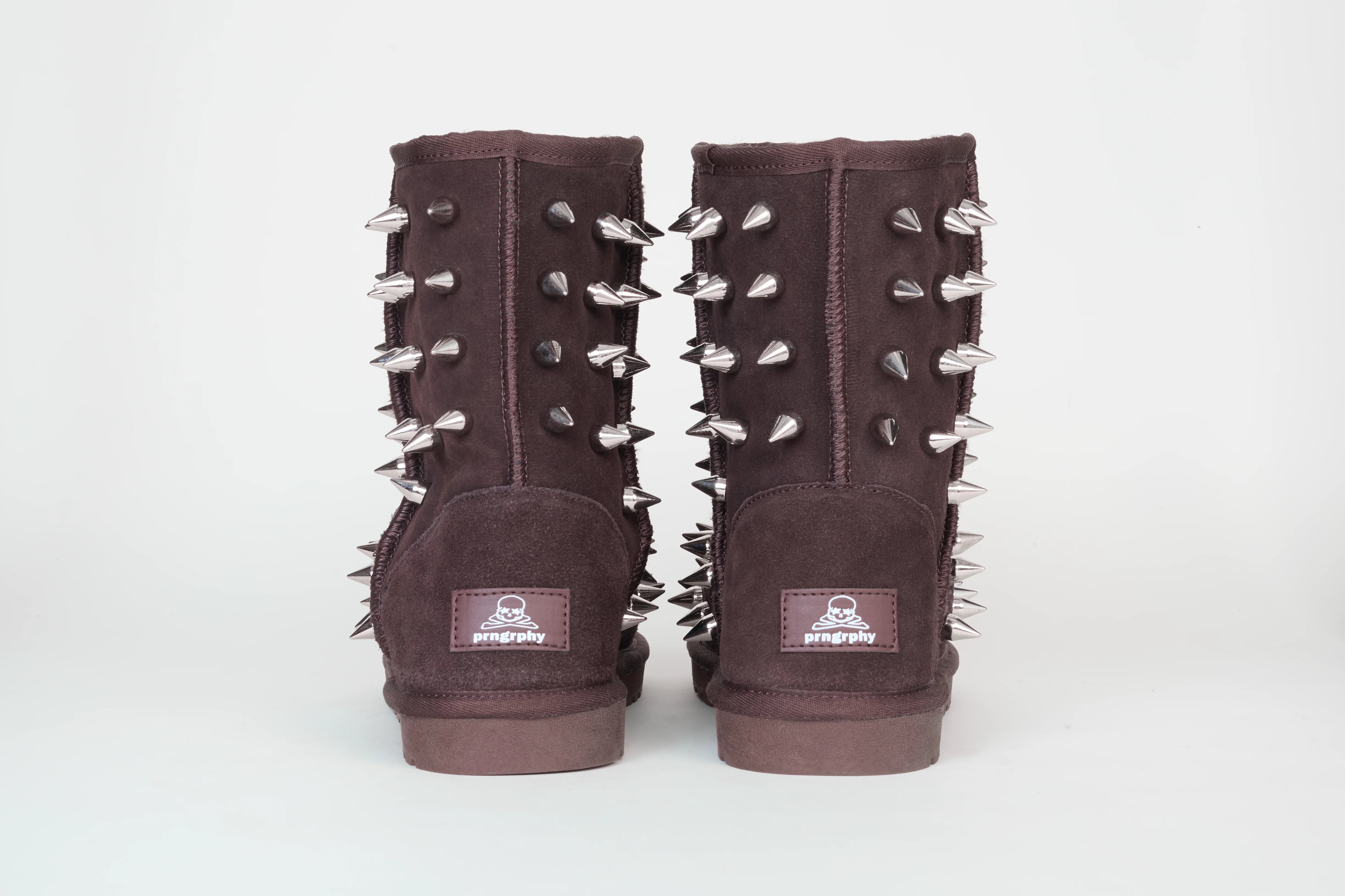 prngrphy Studded Suede Boot XL - CHOCOLATE BROWN image 2