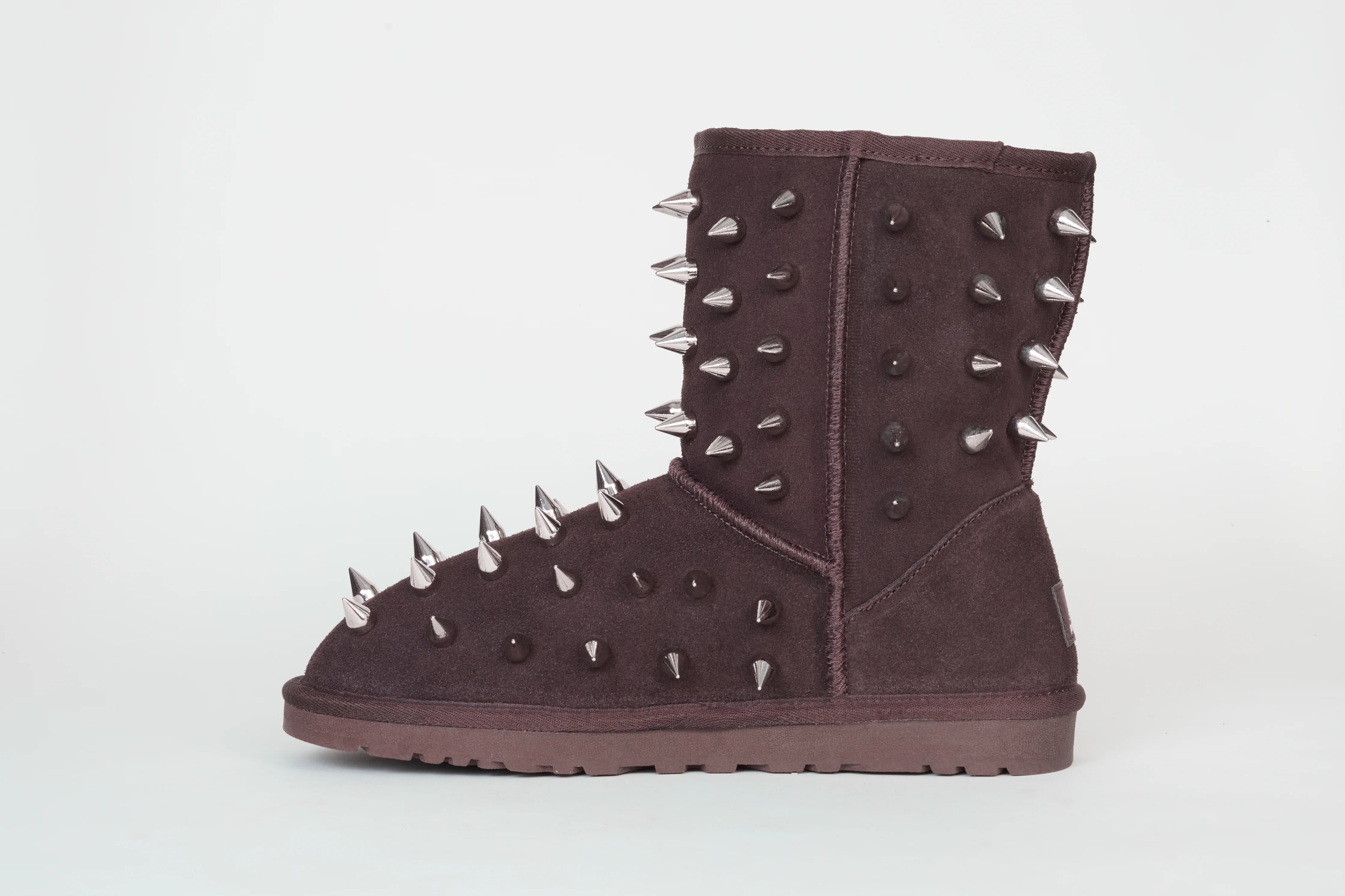 prngrphy Studded Suede Boot XL - CHOCOLATE BROWN image 3