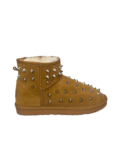 prngrphy studded suede ankle boots cognac  side ugg